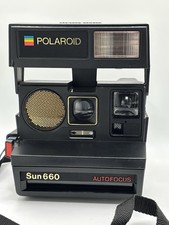 Vintage Polaroid Sun 660 Autofocus Instant Film Camera 600 Series w/ Strap