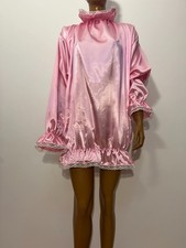 Wundervolle Satin-Bluse - Gr.42-56 Rosa Vintage Diva Sissy Zofe