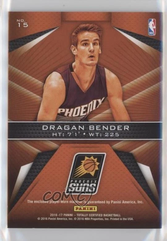 2016-17 Panini Totally Certified Camo /25 Dragan Bender #15 RC - Image 2 of 2