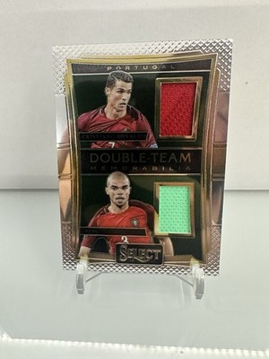 2016 Panini Select Cristiano Ronaldo Pepe Double Team Memorabilia Jersey #DT-RPE