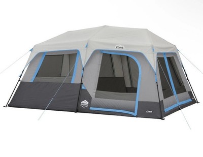 CORE 10 person Built-In LED Lighted Instant Cabin Tent 2 Minute Set Up