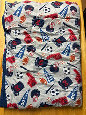 Twin Sports Theme Reversible Comforter Gray/Blue 100 Polyester 66x86"