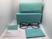 Tiffany Eyeglasses TF2097 Black On Tiffany Blue Demo Lens 8055 T 135 S52 0749