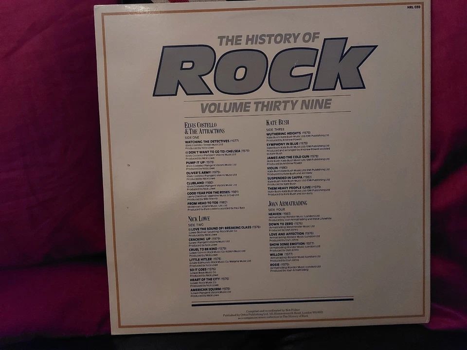 The History Of Rock - Volume 39 2x Vinyl LP Kate Bush Compilation 1986 Foto 2 de 4