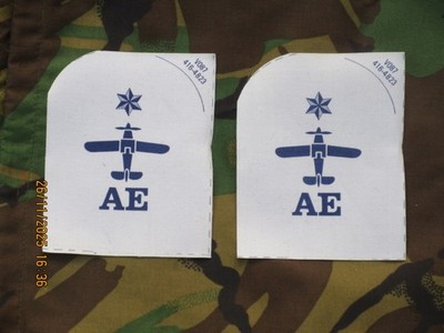 Royal Navy,Badge Qualification,Air Engineering,Mechanic,Able Rate(AE) 115x90mm2x