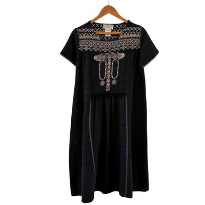 Anthropologie Corey Lynn Calter Mahiri Beaded Midi Dress S Embroidered Boho