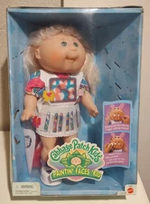 Vintage Cabbage patch kids paintin faces doll In Box 