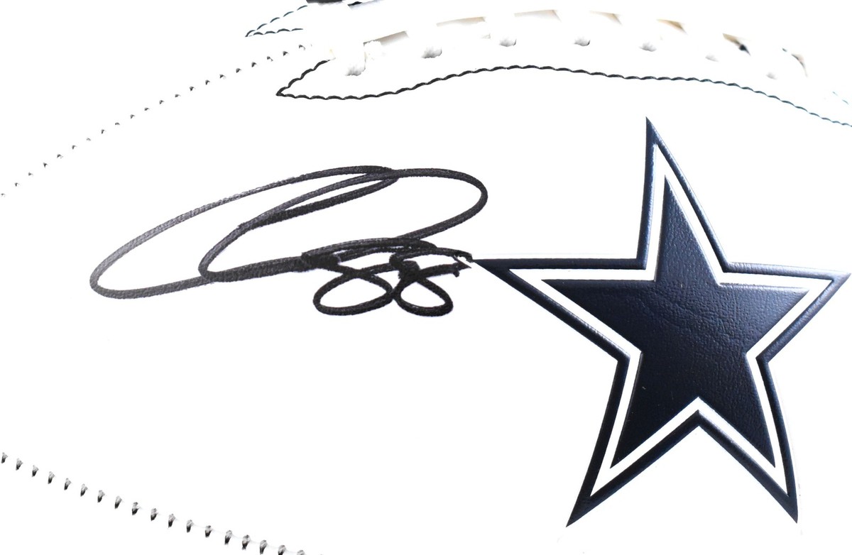 CeeDee Lamb Autographed Dallas Cowboys Logo Football - Fanatics