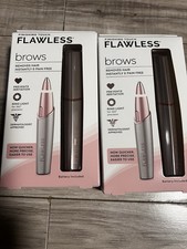 LOT OF 2 Finishing Touch Flawless Brows Remove Hair Pain Free Lights Up