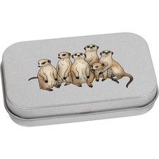 'Mob Of Meerkats' Metal Hinged Tin / Storage Box (TT036328)