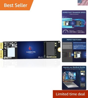 3D TLC NAND 256GB NVMe SSD for MacBook Air & Pro | High-Speed Upgrade | Reliable