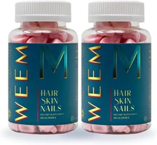 WEEM Hair Skin and Nails Gummies - Supports Healthy - Vegan biotin... 