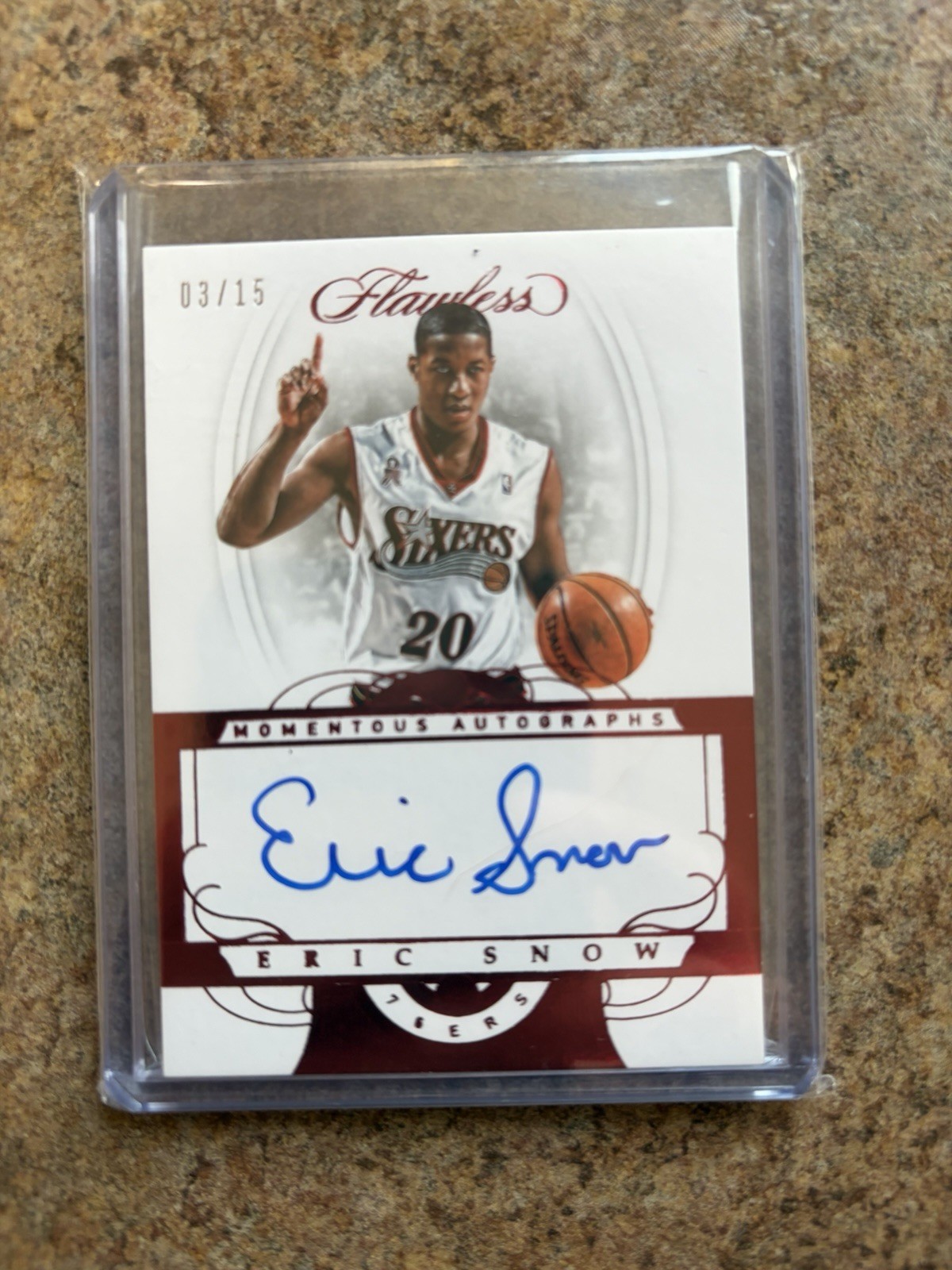 2017-18 Panini Flawless - Momentous Autographs Eric Snow #MA-ES Ruby /15 (AU)