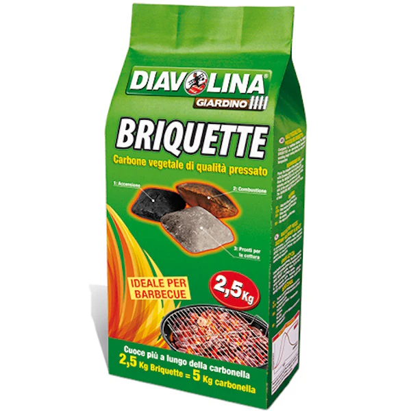 Diavolina 15504 Carbone Vegetale Briquette 2,5 kg