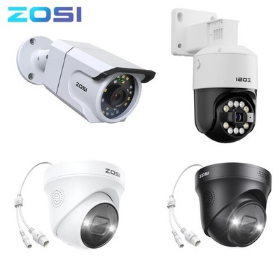 ZOSI C296 4K 8MP PoE IP Pan/Tilt Add-on Security Outdoor Camera Person Detection