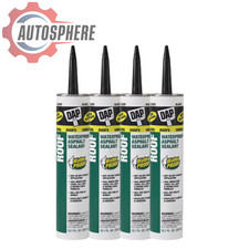 DAP 10.1oz Low Luster Black Waterproof Asphalt Roof Sealant for Leaks Cracks 4pc