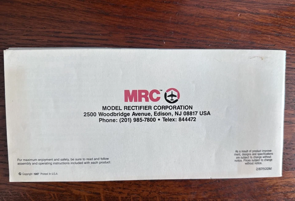 MRC Radio Control Products Catalog from 1987 For RC - Cars Planes Boats PP. 63 - Image 2 of 4