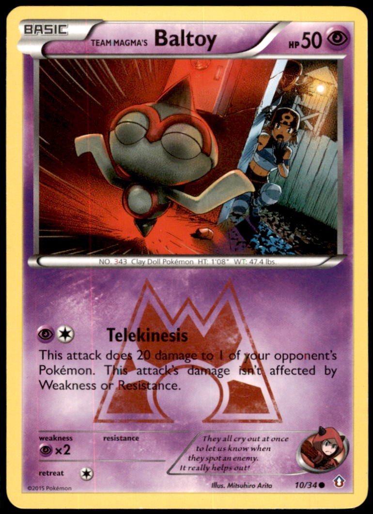 Pokemon - Team Magma's Baltoy #10/34 - Double Crisis Common