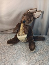 Vintage Folkmanis Folktails Large Kangaroo Plush Hand Puppet Brown 20" No Joey