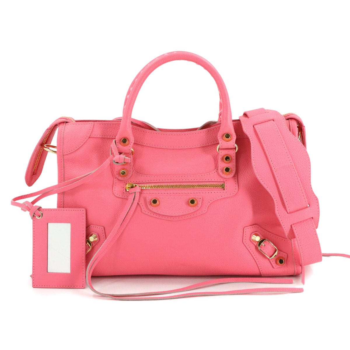 BALENCIAGA Classic City 2way Hand Shoulder Bag 431621 Pink Logos