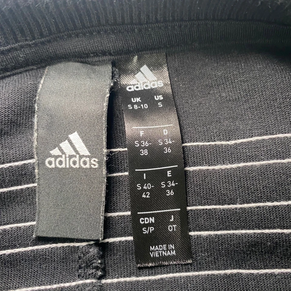 Adidas женщин черный 3 полоски длинным рукавом пуловер толстовка Athletic размер S - Изображение 3 из 4