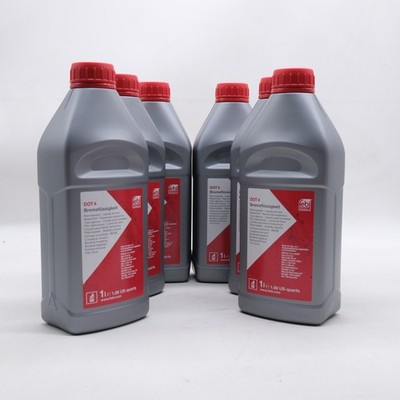 6X Brake Fluid DOT 4 Febi Bilstein 26461 Brake Oil 6 Liters Car Motorcycle