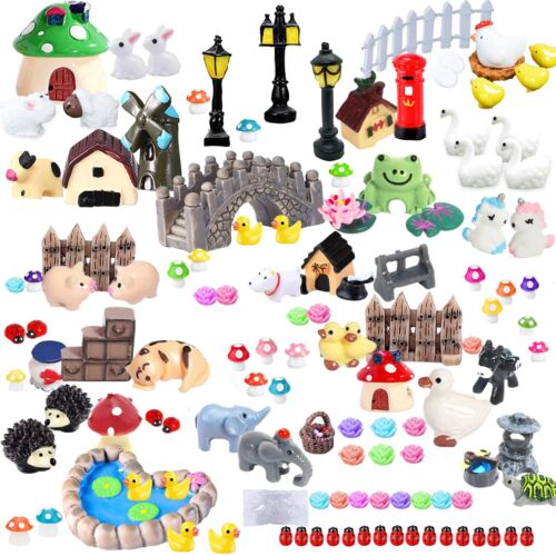 123 Pcs Fairy Garden Accessories, Fairy Garden Accessories Outdoor, Miniature...
