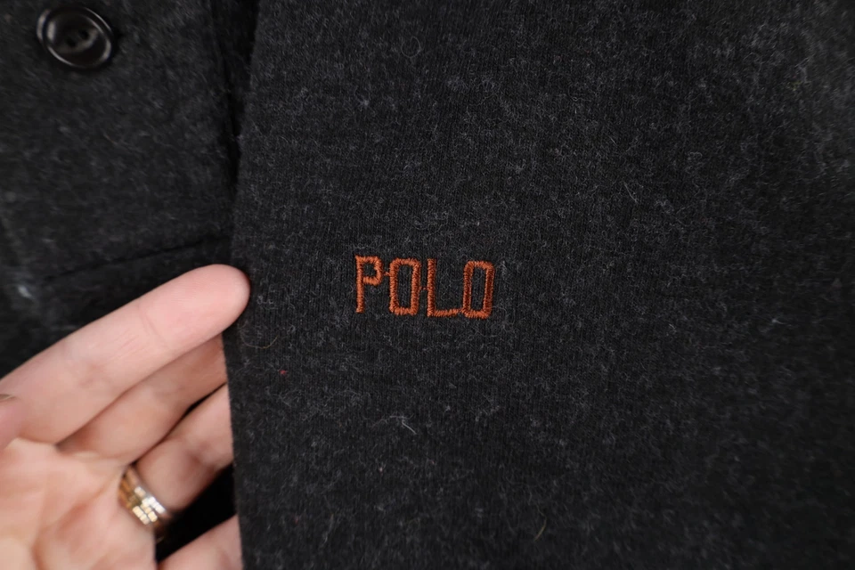 Suéter Henley Tejido Lana Letra Bloque L De Colección Años 90 Ralph Lauren Para Hombres EE. UU. Foto 4 de 4