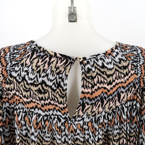 Top Tribal para mujer manga acampanada rayón estampado ligero talla XL - Imagen 4 de 6