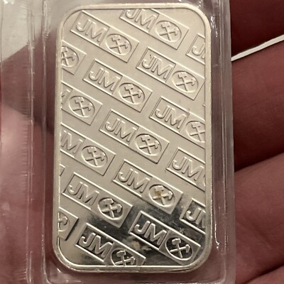 JM JOHNSON MATTHEY 1 TROY OUNCE .999 SILVER BAR IN ORIGINAL