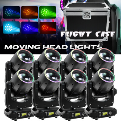 200W LED Stage Lights /Flight Case Gobo Beam 8 Prism Moving Head DMX Disco Event