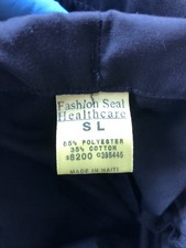 Fashion Seal Healthcare S6845 Large Black Scrub Top NEW NO BAG