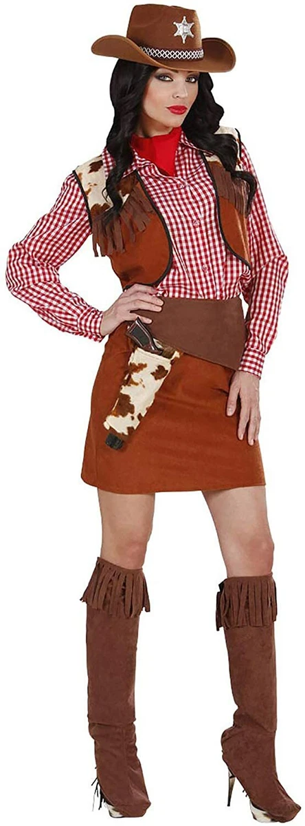 Widmann Costume Carnevale da Cowgirl Vestito Cow Boy Donna Far