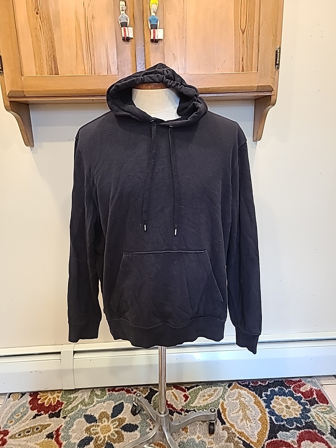 Hm Mens Black Sweatshirt Hoodie Size XL-image