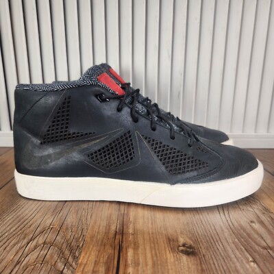 Nike Lebron X NSW Lifestyle Mens Size Black Leather Sneakers Shoes  604826-001