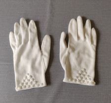 Vintage Miss Aris Stretch One-Size-Fits-All White Gloves 100 Nylon