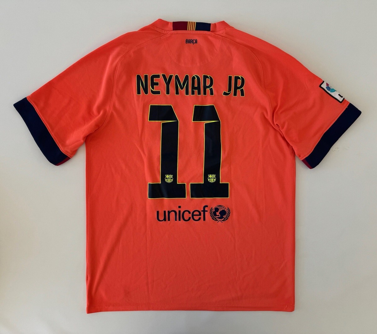 BARCELONA 2014/2015 AWAY FOOTBALL SHIRT #11 NEYMAR FULL KIT NIKE