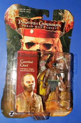 1:18 Scale Zizzle Pirates of the Caribbean Cannibal Chief Action Figure 4''