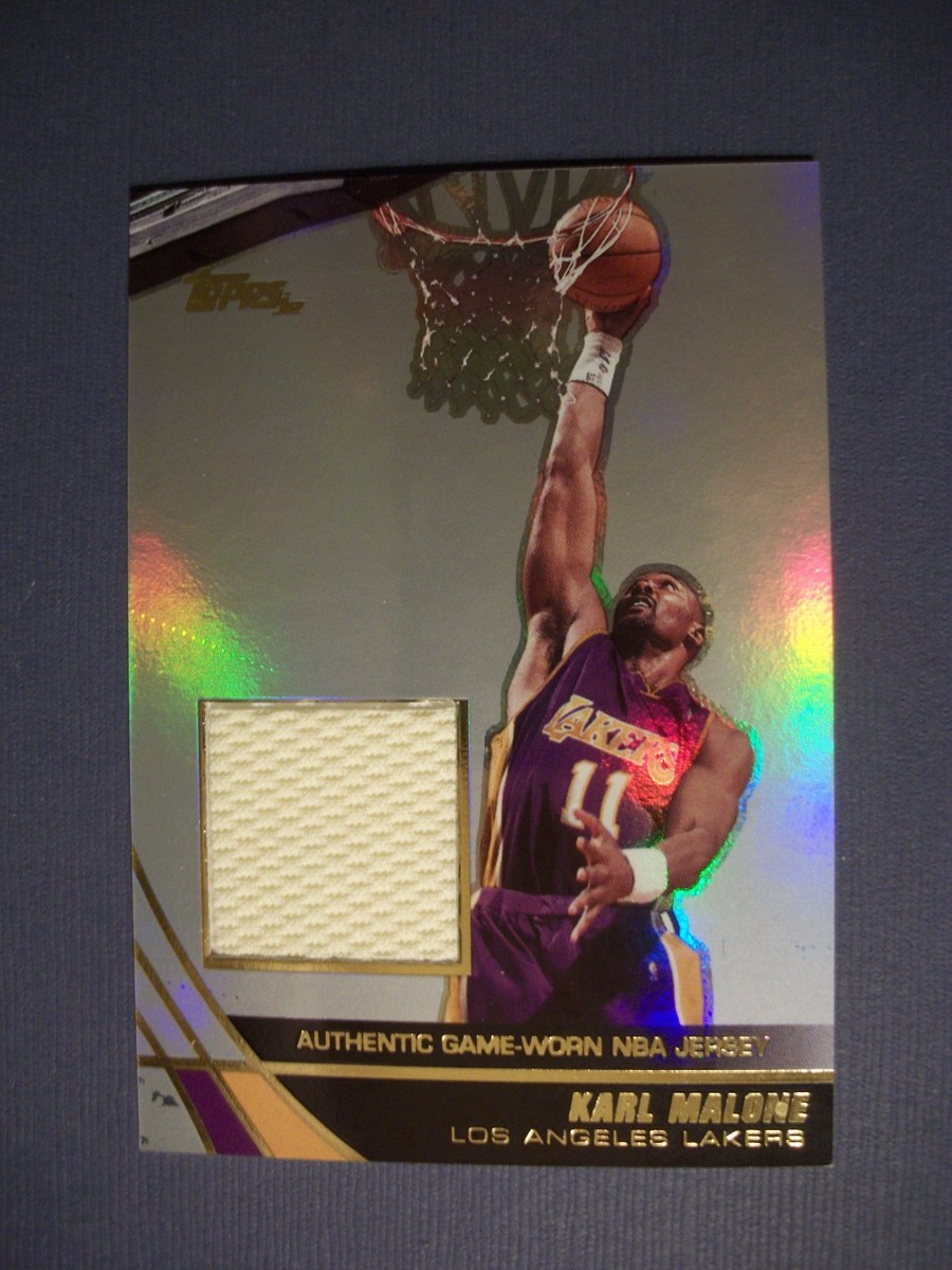 2004 topps Karl Malone Alonzo Mourning Dual Jersey REFRACTOR