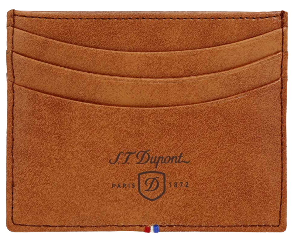 S.T. Dupont Line D Derby 6 CC Brown Leather Credit Card