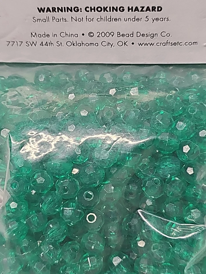 Bead Design Transparent 6mm Faceted Round Craft Beads (630pcs) - Image 3 of 4