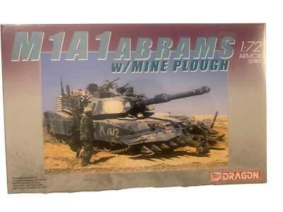 NEW Factory Sealed M1A1 abrams w/mine plough 1/72 armor series
