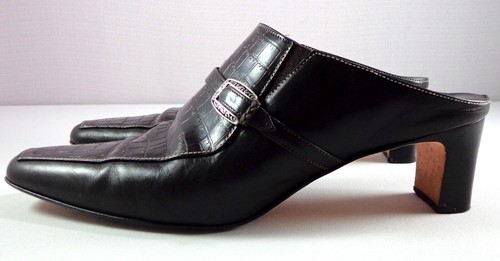 Brighton Mules Womens Brown Leather Size 10 M Tiana Slip On Shoes - Picture 3 of 11
