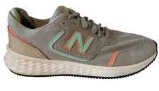 Size 6.5Y/8W - New Balance Youth Gray Teal Blue White Running Shoes Sneakers