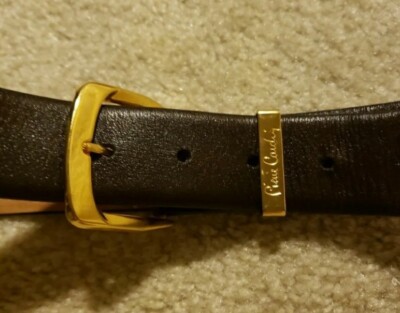 Pierre Cardin Vintage Brown Belt Sz 36 Aniline Cowhide  display picture 2