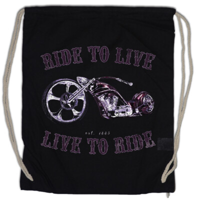 LIVE TO RIDE Turnbeutel Ride To Live Biker Rider SAMCRO MC Rocker Club SOA