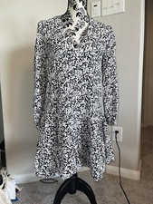 Zara Mod Chic Abstract Babydoll Dress Sz XS SOLDOUT