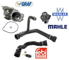 OEM Water Pump Thermostat Upper Lower Hose Temperature Sensor 5pc for BMW X5 V8