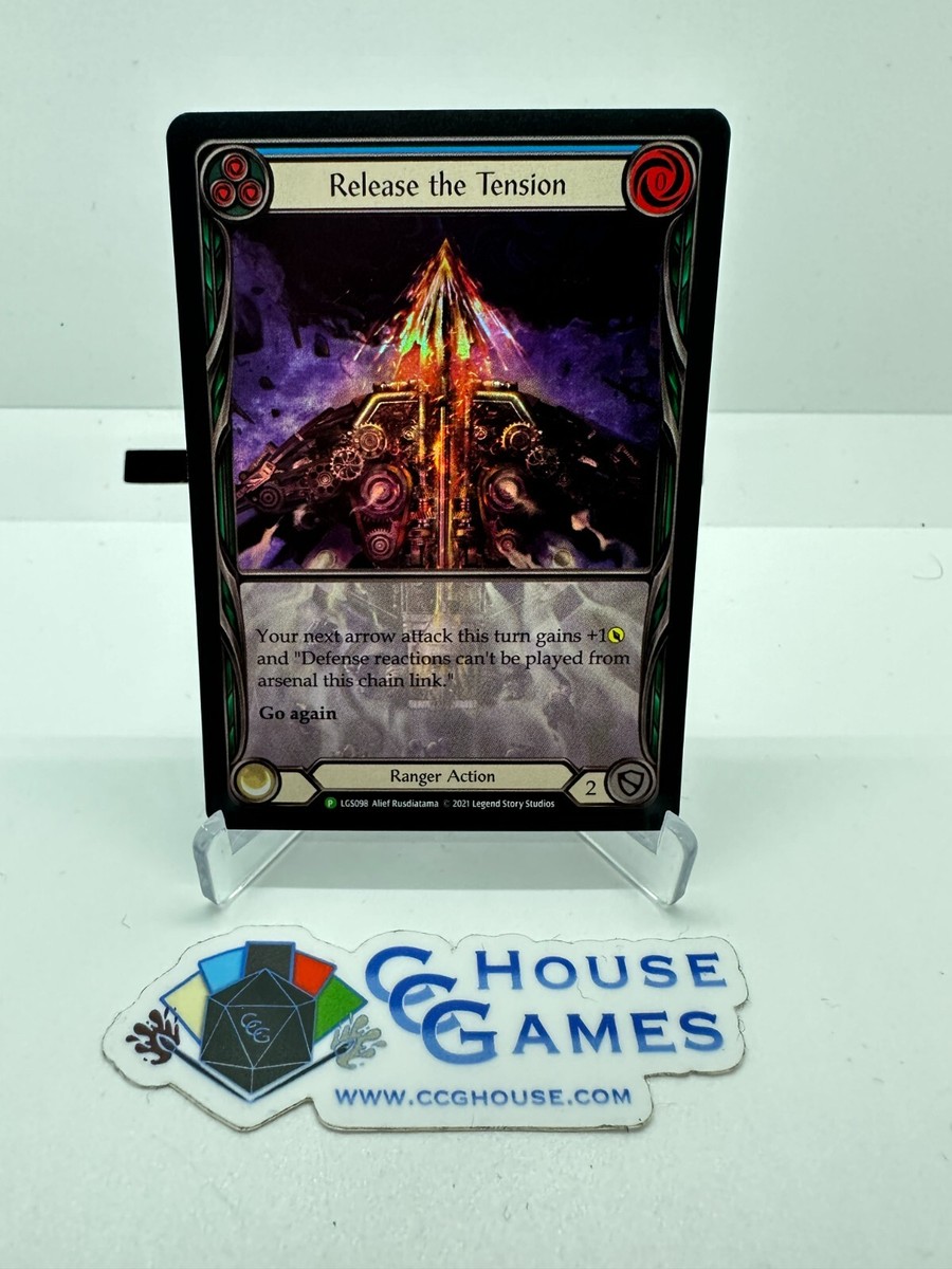 FAB TCG Armory Promo Ext Art Rainbow Foil Blue Release the Tension