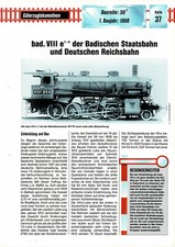 Baureihe: 56 7 - bad. VIII e 1-4 Badische Staatsbahn - Datenblatt